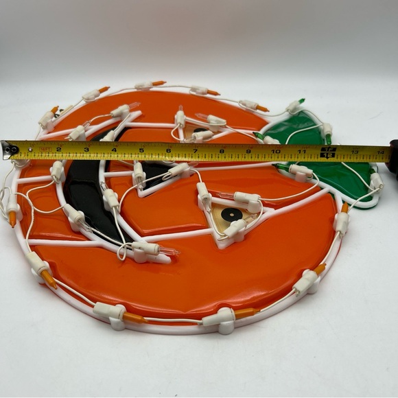 Vtg Rare Halloween Lighted Window Jack-o-Lanterns Blow Mold 1-14”, 5-7” Decor - Picture 3 of 8